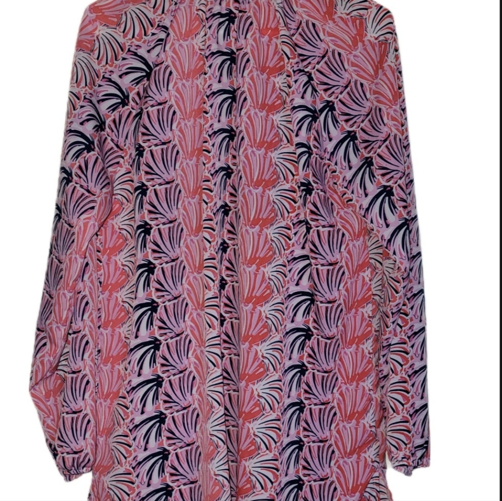Simply Southern Seashell Multicolor Peasant Blouse Women's Size XL Beach - Picture 2 of 9